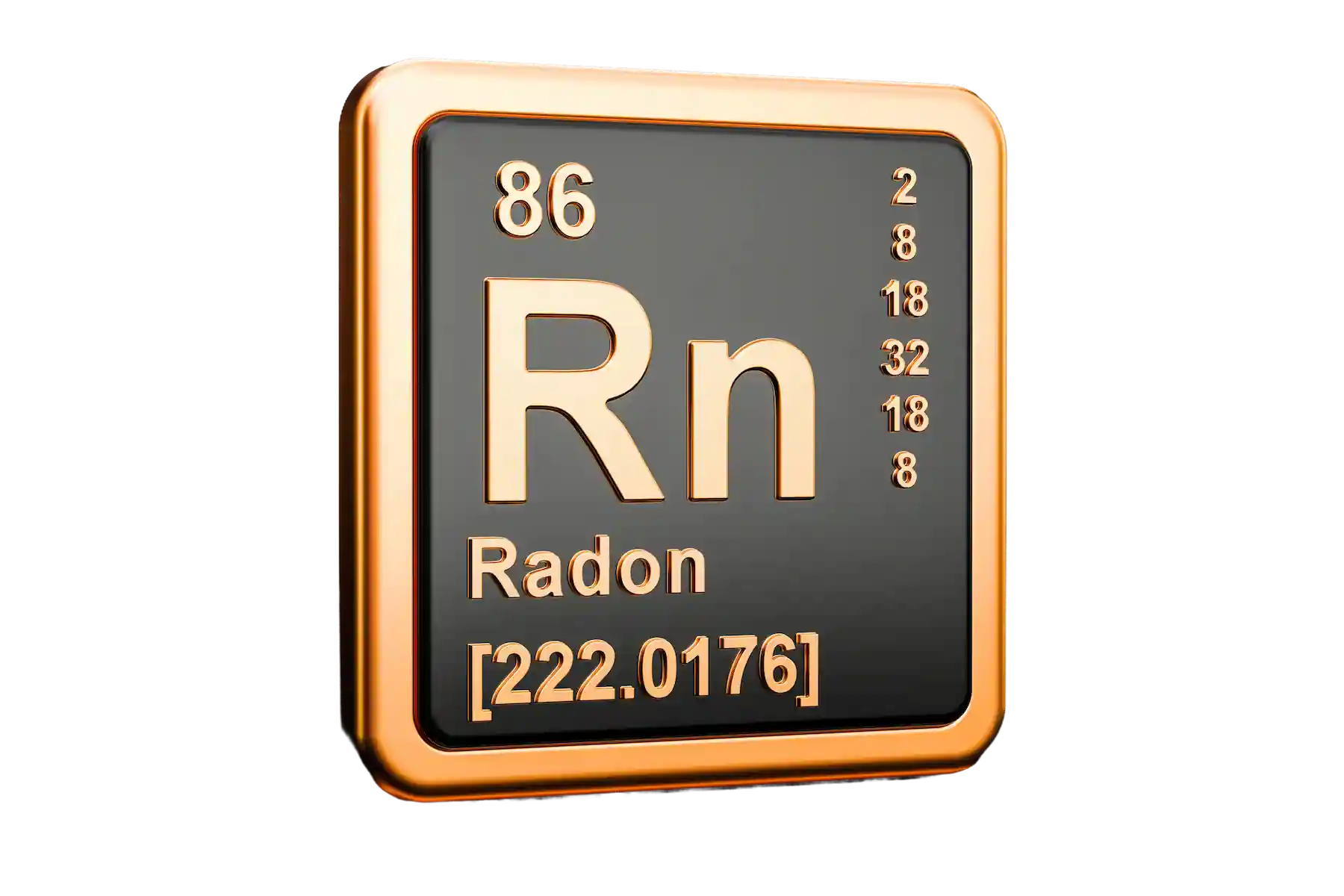 Radon gas periodic table symbol and atomic weight